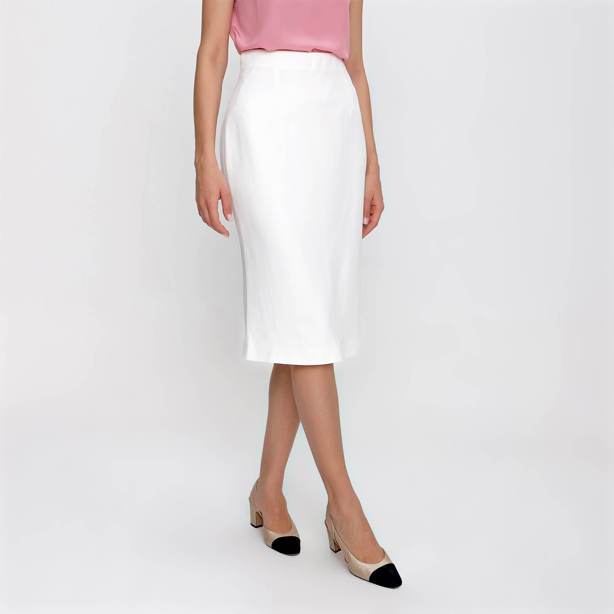 Alexander McQueen - White Viscose Pencil Skirt